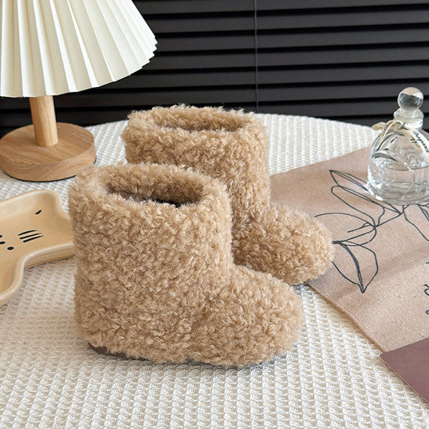 【13.5-21.0】ふわもこショートブーツ