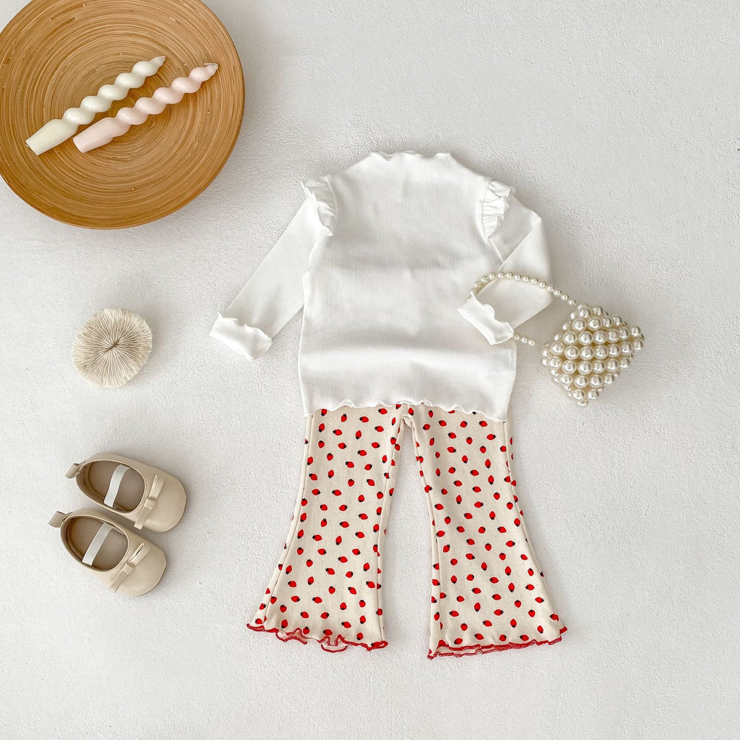 【73-110】パターンプリントフレアロングパンツ