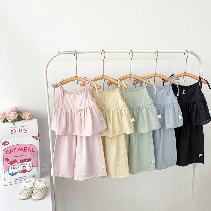 【73-120】キャミソールトップス×ロングパンツセット