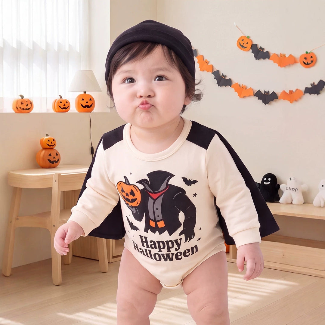 【73-90】ハロウィンプリントロンパース