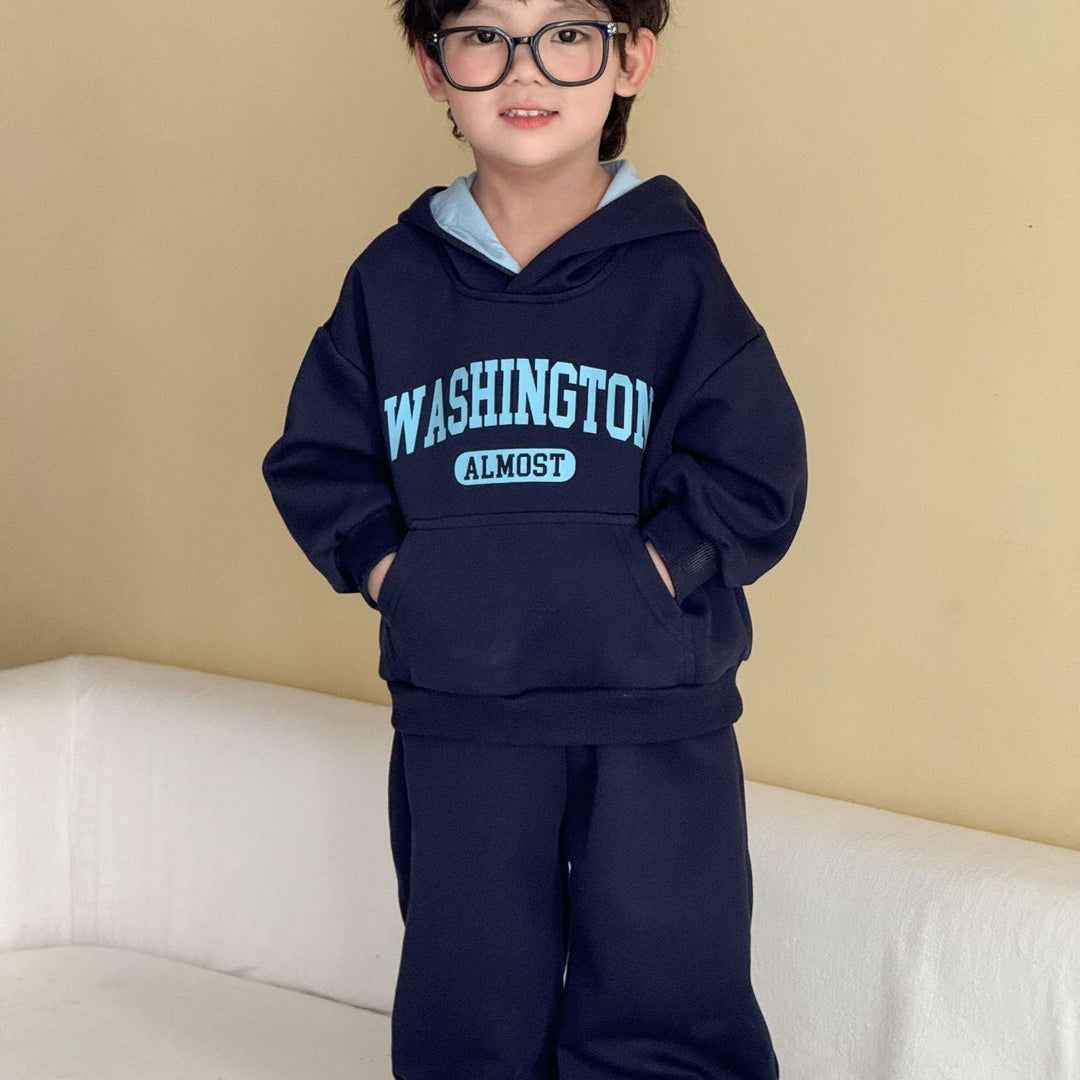 【80-150】WASHINGTONバイカラーフーディーセットアップ