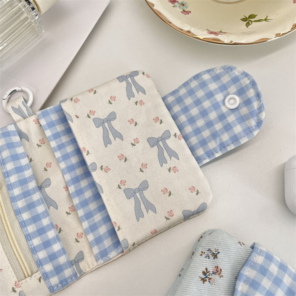 パターンプリント多機能ポーチ