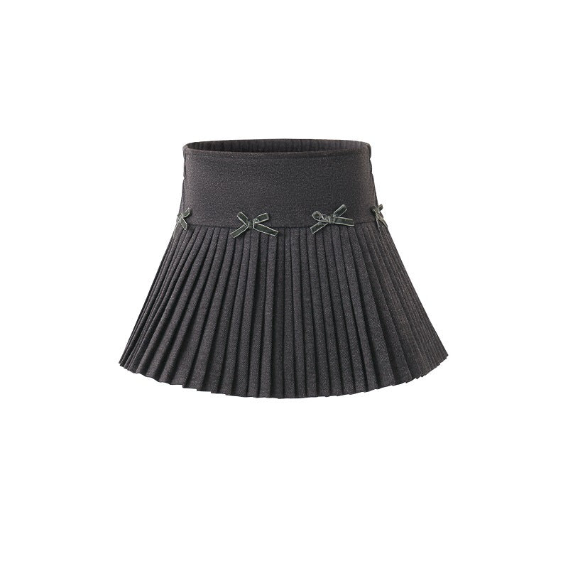 【110-150】リボンモチーフプリーツスカート