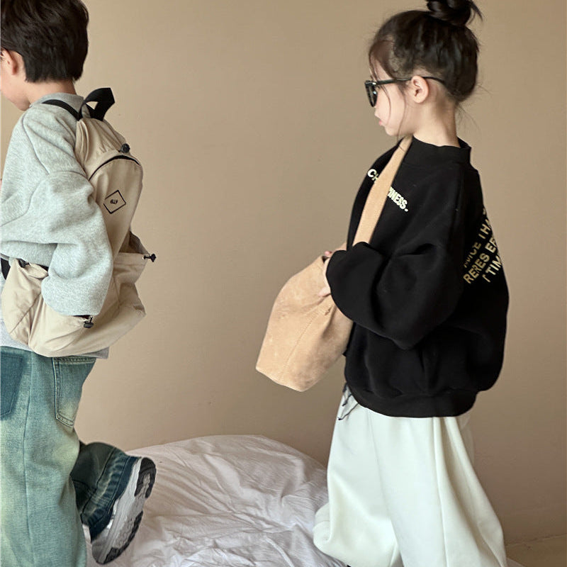 【90-150】オーバーサイズロゴデザイントレーナー