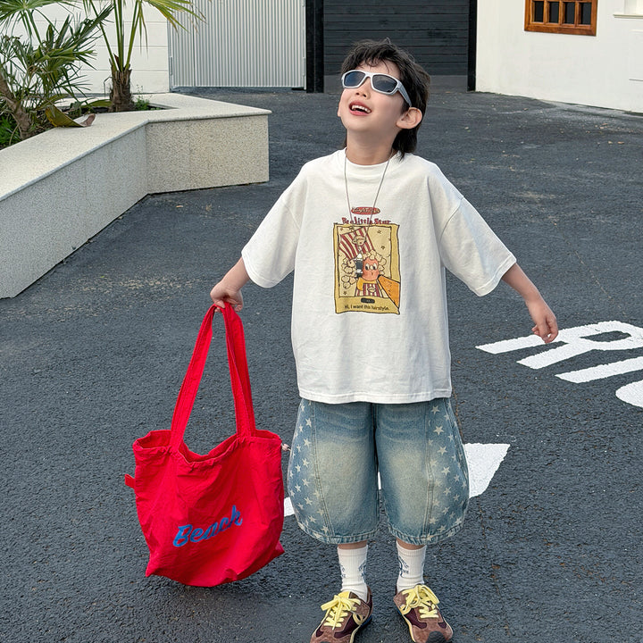 【90-150】プリントデザインTシャツ