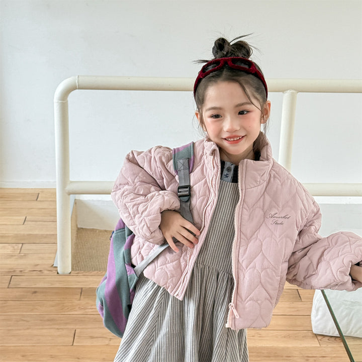 【80-130】ハートデザインキルティングジャケット