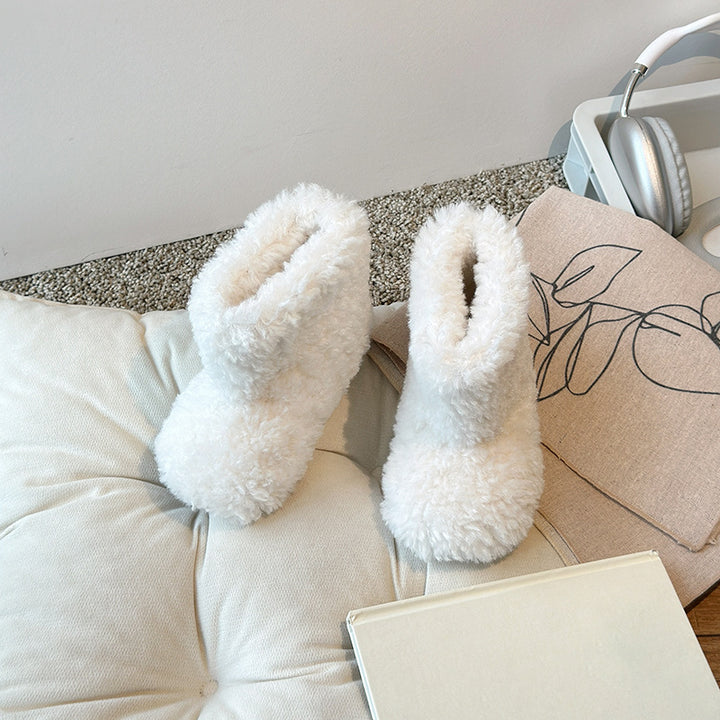 【13.5-20.0】ふわふわショートブーツ