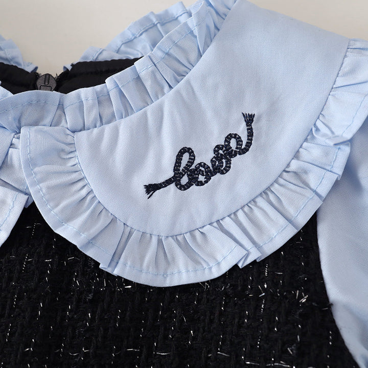 【90-140】ブラウスレイヤード風ワンピース