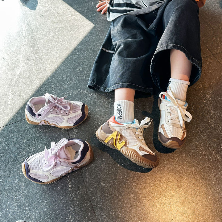 【16.0-22.0】クールデザインメッシュスニーカー