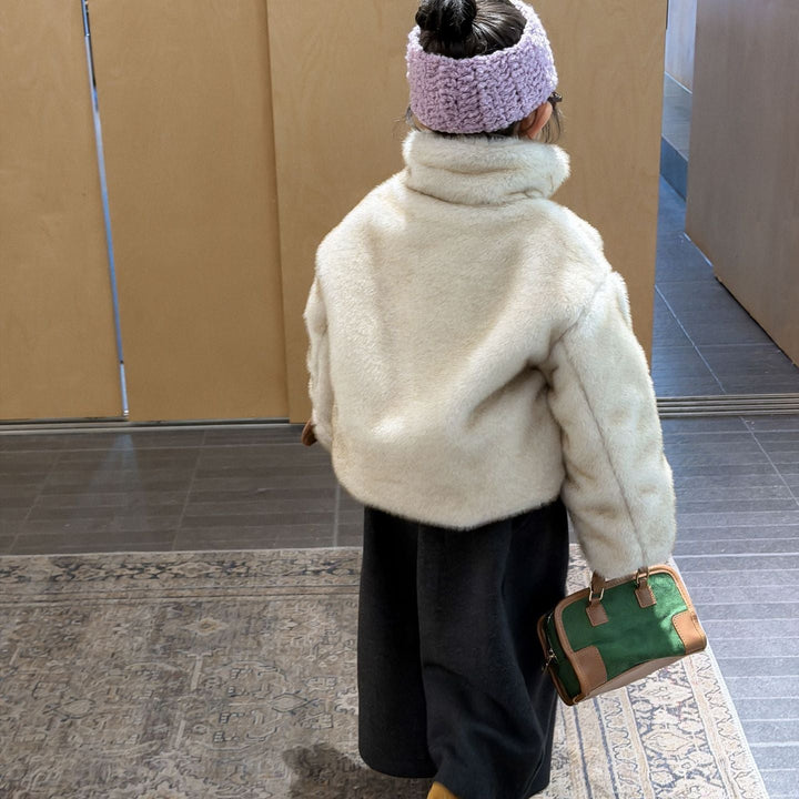 【90-140】スタンドカラーフェイクファージャケット