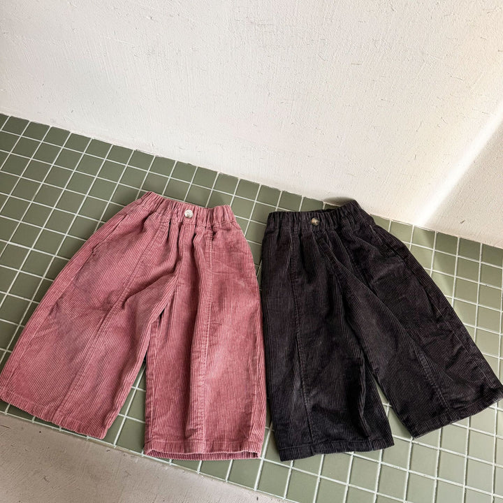 【80-150】コーデュロイワイドパンツ