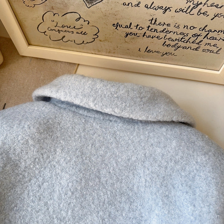 【90-140】マフラー×ラウンドカラーショートコートセット