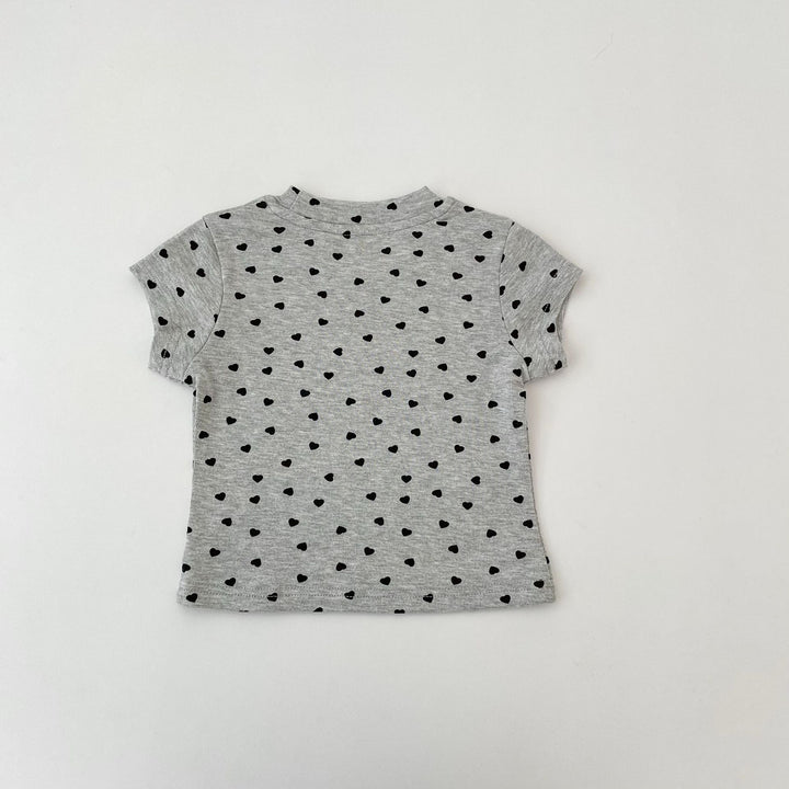【73-130】ハート柄ベーシックTシャツ