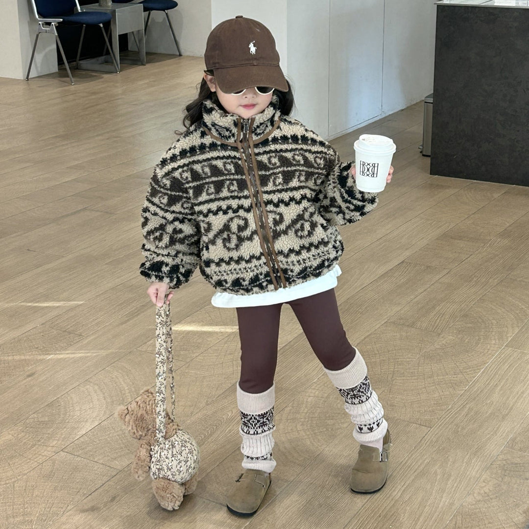 【90-140】パターンプリントボアジャケット