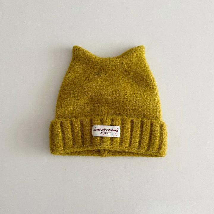 【48-52cm】ねこ耳あったかニット帽