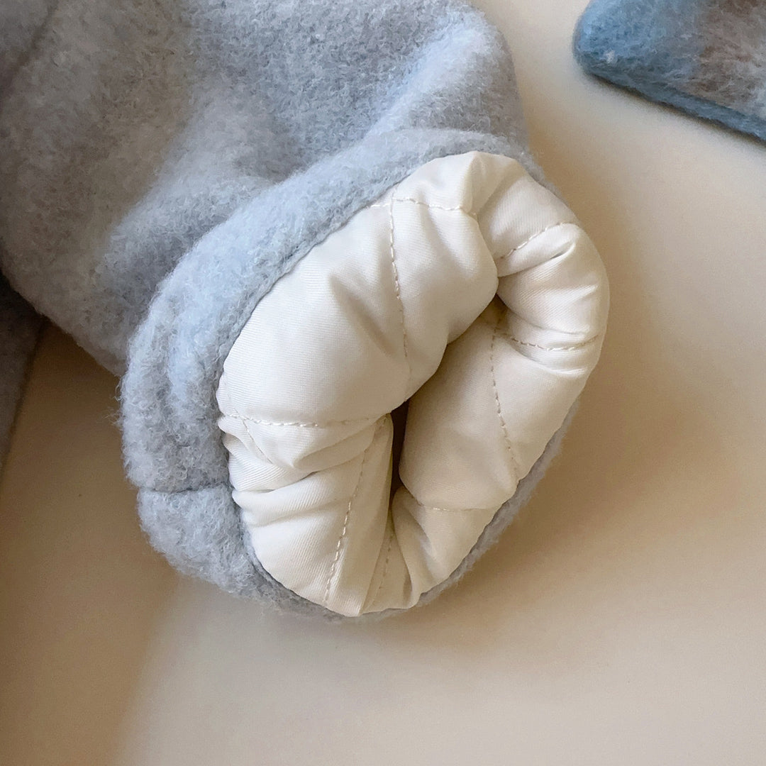 【90-140】マフラー×ラウンドカラーショートコートセット