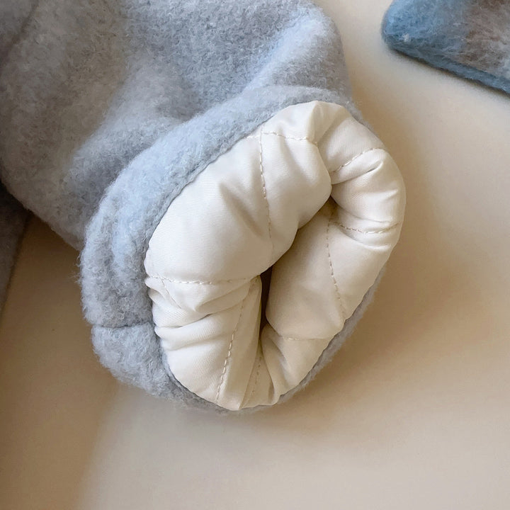 【90-140】マフラー×ラウンドカラーショートコートセット