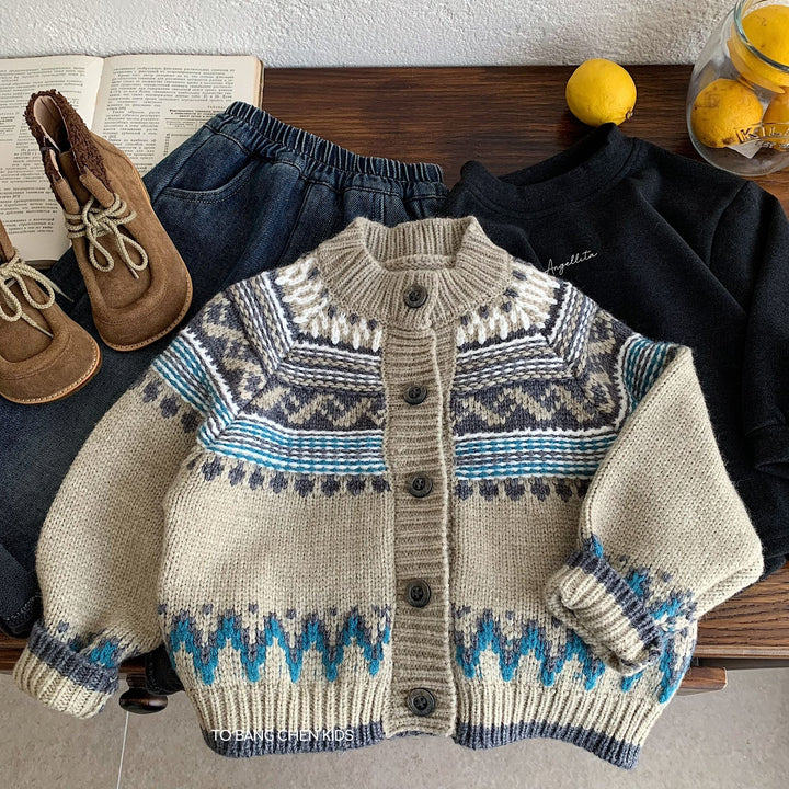 【90-140】フェアアイルニットカーディガン