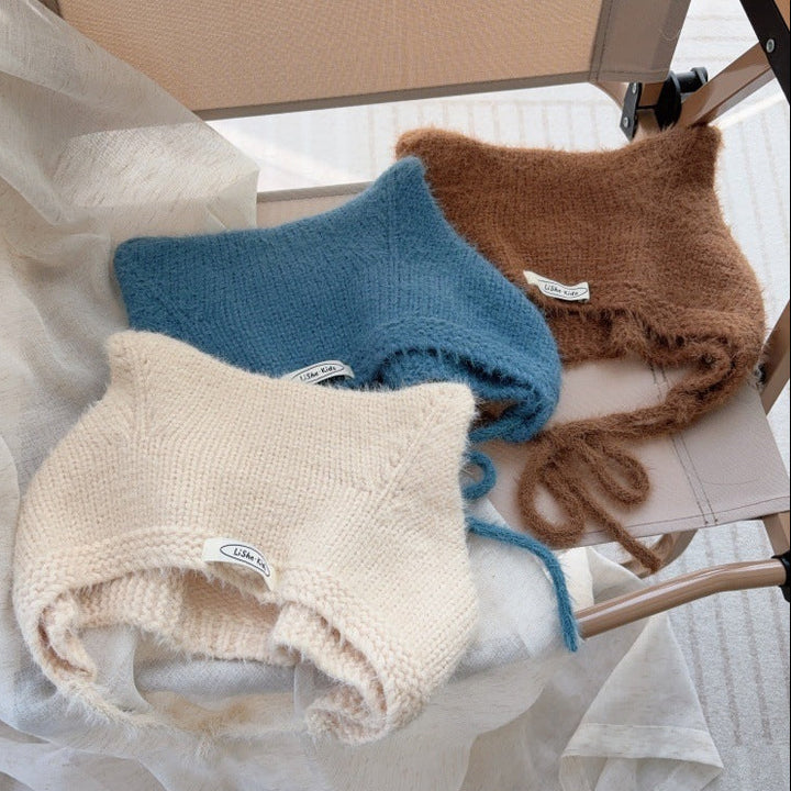 【48-52cm】あご紐付きねこ耳ニット帽