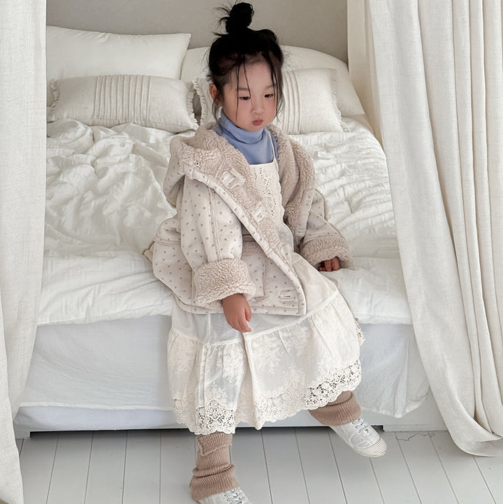 【90-140】フード付きリバーシブルショートコート