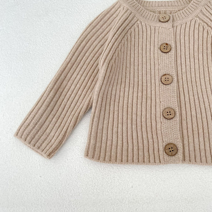 【73-90】シンプルリブカーディガン