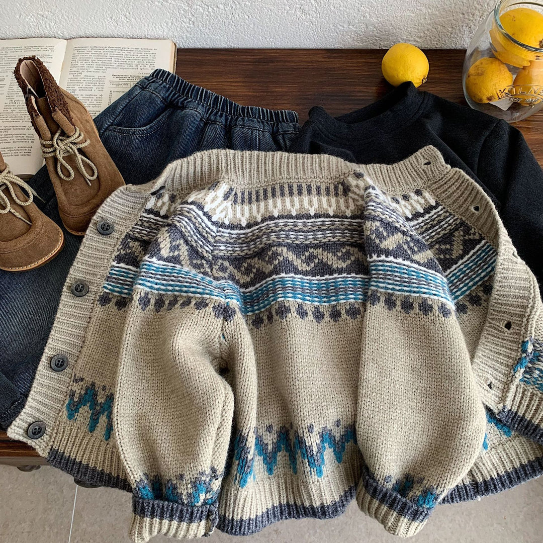 【90-140】フェアアイルニットカーディガン