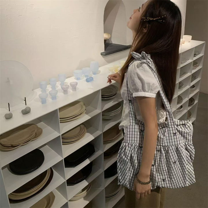 パターンプリントトートバッグ