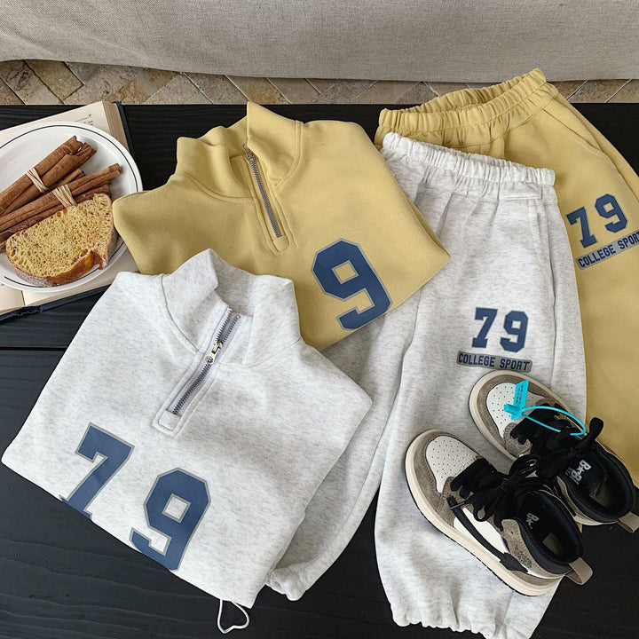【90-140】ハーフジップリラックスセットアップ