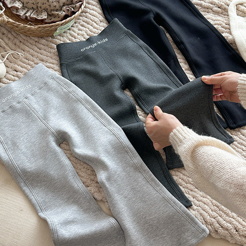 【100-150】あったかフレアロングパンツ