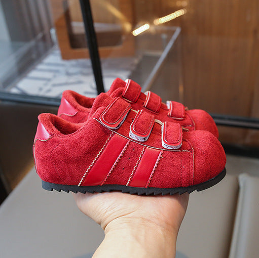 【14.5-20.5】ラインデザインベルクロスニーカー