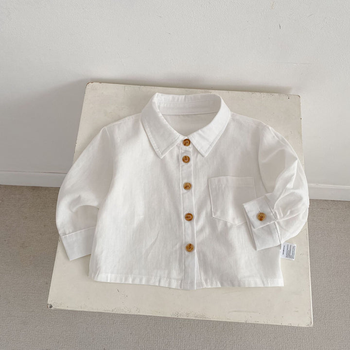 【73-110】シンプル長袖シャツ