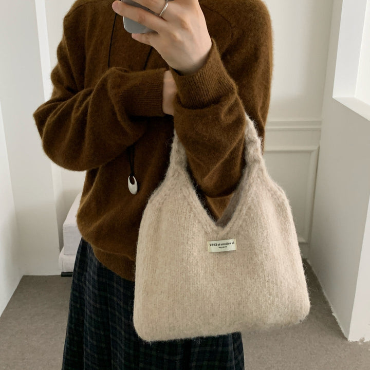 あったかニットバッグ