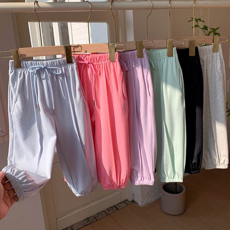 【90-150】ウエストリボンジョガーパンツ