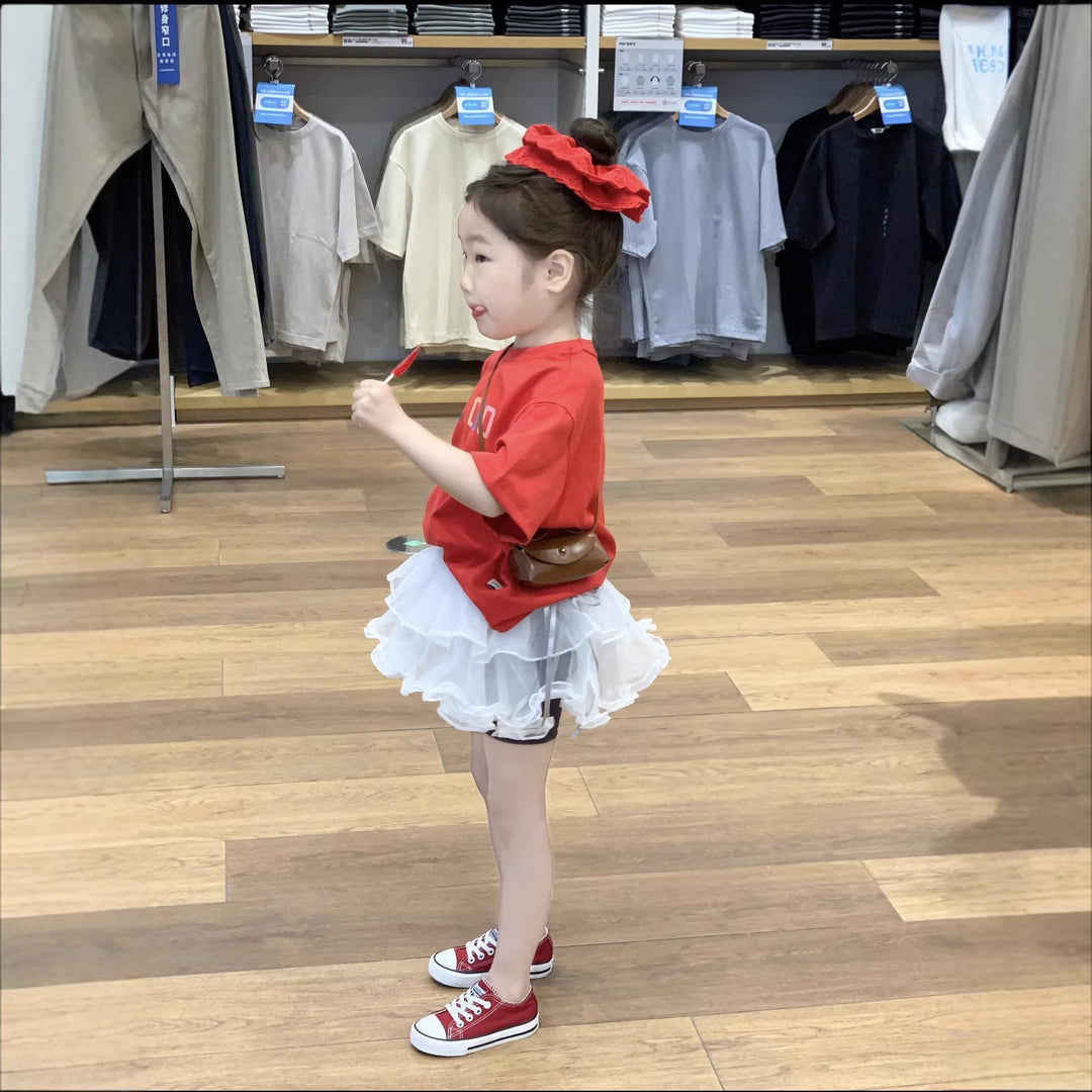 【90-140】ロゴデザインTシャツ