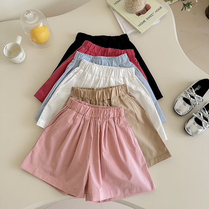 【90-150】シンプルタックショートパンツ