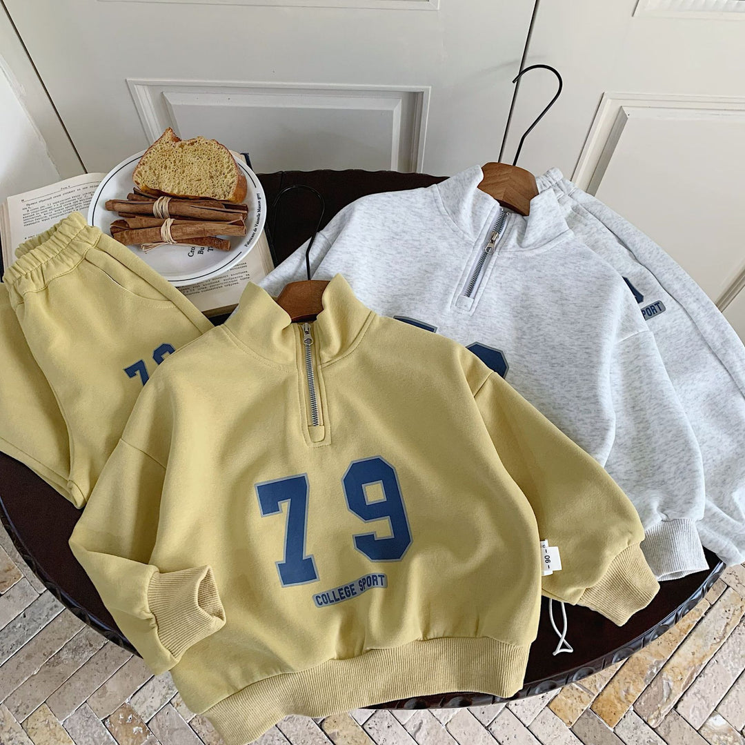 【90-140】ハーフジップリラックスセットアップ