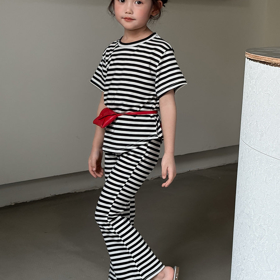 【90-140】ボーダー柄セットアップ