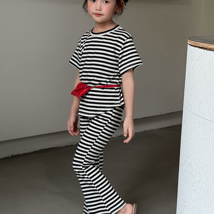 【90-140】ボーダー柄セットアップ