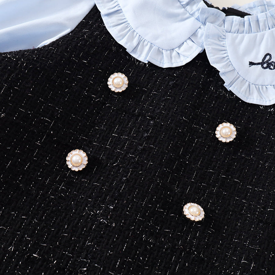 【90-140】ブラウスレイヤード風ワンピース