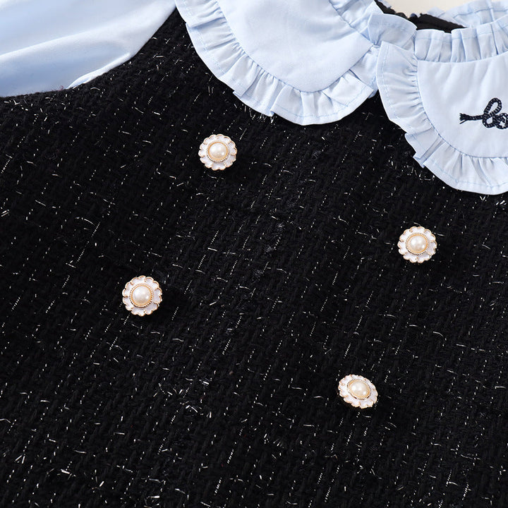 【90-140】ブラウスレイヤード風ワンピース