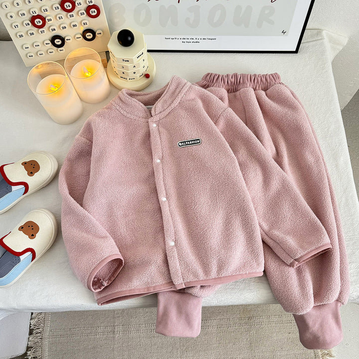 【80-140】前開きフリースセットアップ