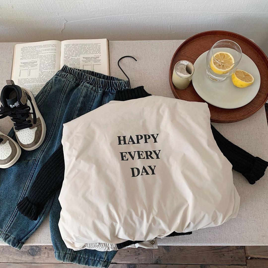 【90-140】バックロゴ中綿ベスト