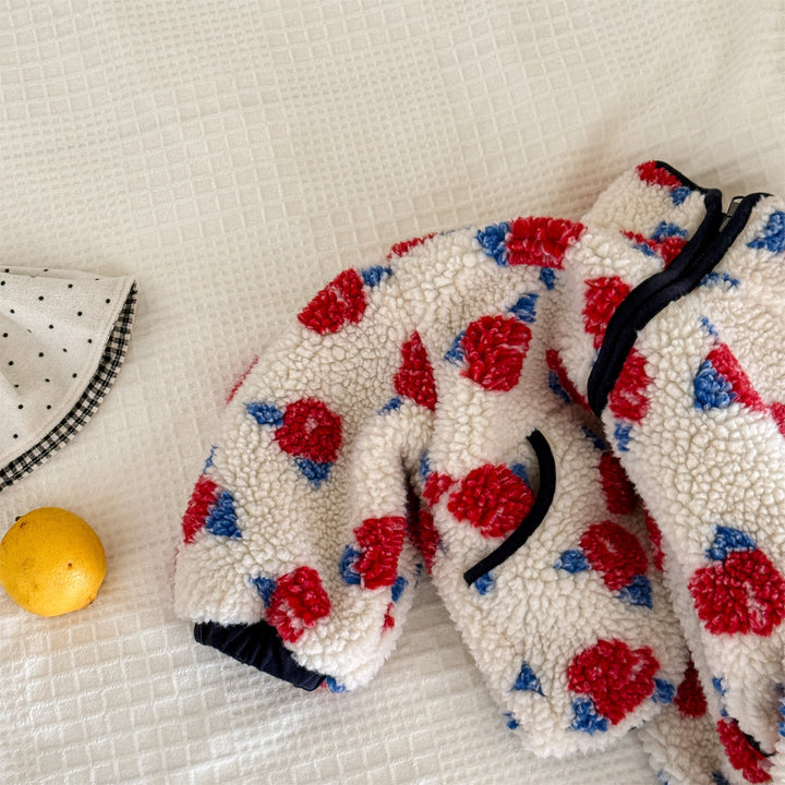 【80-130】花柄フリースジャケット