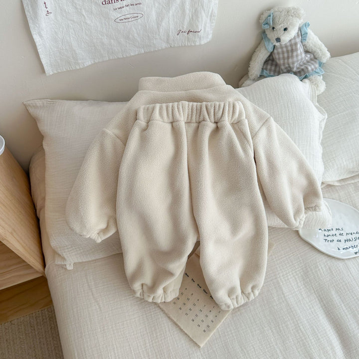 【73-130】ハーフジップカラーセットアップ