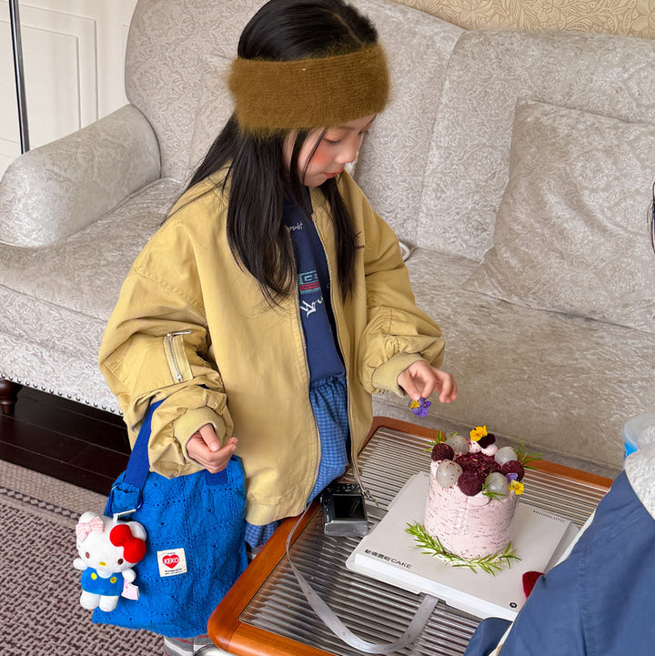 【100-150】ワンポイントプリントジャケット