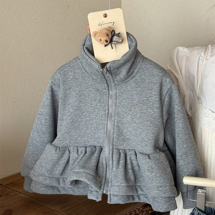 【90-140】ハイネックティアードフルジップトップス