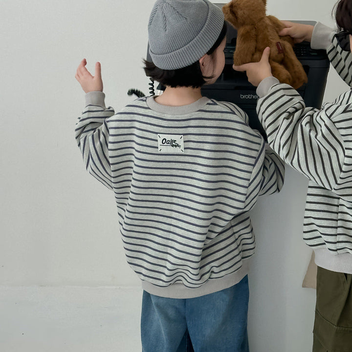 【90-150】ボーダー柄カジュアルトップス