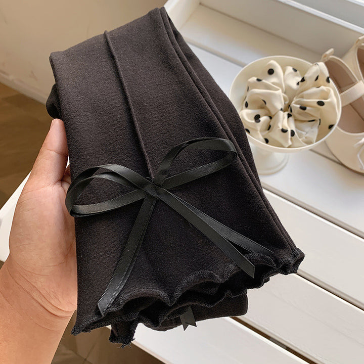 【90-150】裾リボンメロウフレアパンツ