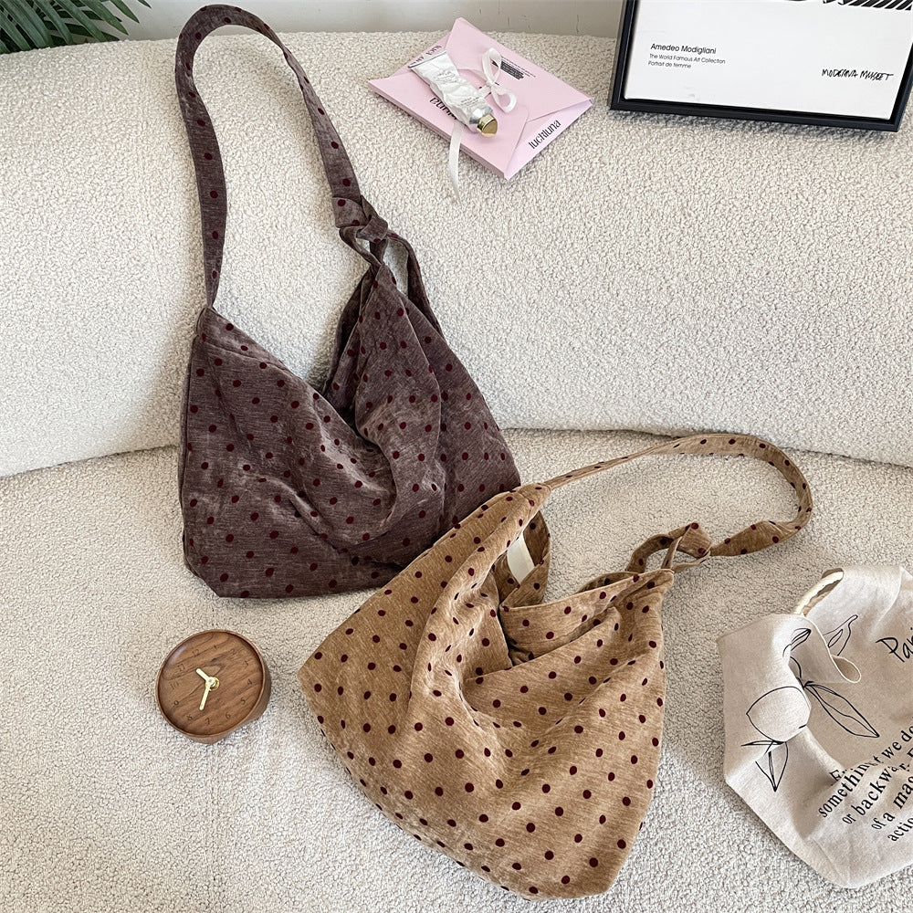ワンベルトドット柄トートバッグ