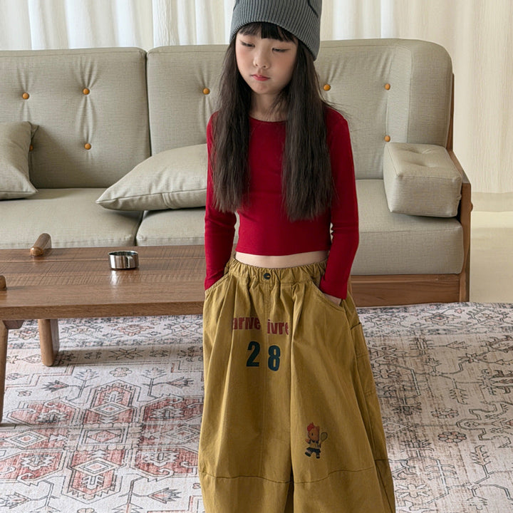 【100-150】バックデザインショート丈カットソー